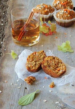 Muffins de zanahoria y avena de otoño