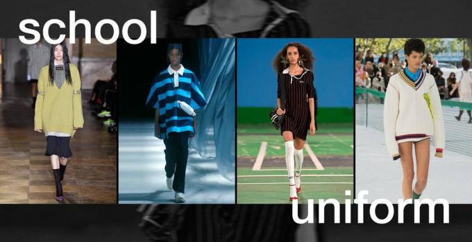 מגמות אופנה של אביב קיץ 2022: סגנון תלבושת בית ספר ב-Raf Simons, Botter, YProject, Lacoste