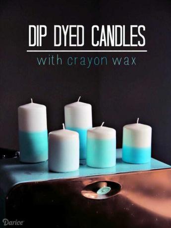 Diy dip dye kaarsen (met waskrijt)