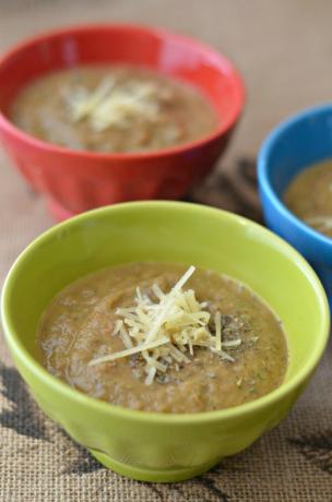 Zuppa di pomodoro funghi zucchine1