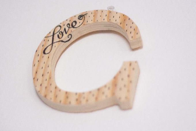 DIY प्रेम पत्र लकड़ी का चिन्ह हस्तलिखित सेट3