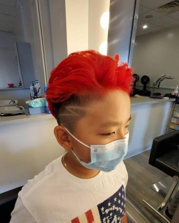 Rote Top Jungs Haarschnitte