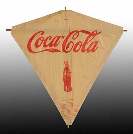 Ca. Kite Coca-Cola de papel dos anos 1930