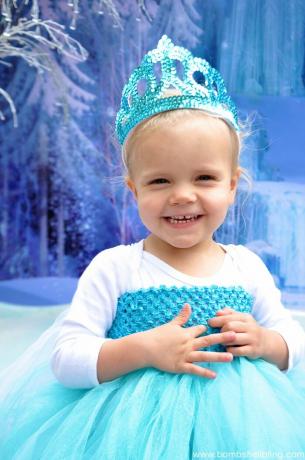 Zamrznjeni družinski kostumi Elsa tutu dress 2