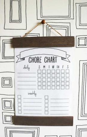 Chore chart DIY สไตล์มินิมอล