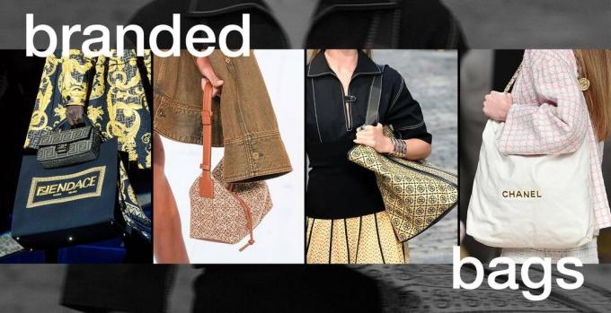 Modetrends Frühjahr/Sommer 2022: Logo-Taschen bei Fendace, Loewe, Tory Burch, Chanel