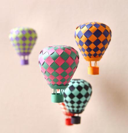 Плетеные бумажные воздушные шары