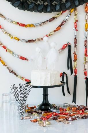 DIY cukroví veniec party dekor