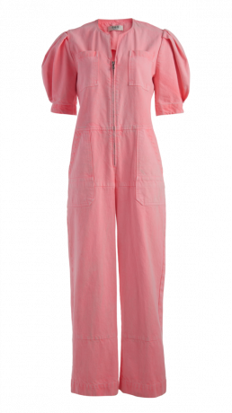 Sea New York Neon Acid Wash Denim Jumpsuit