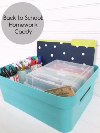 Diy huiswerk caddy