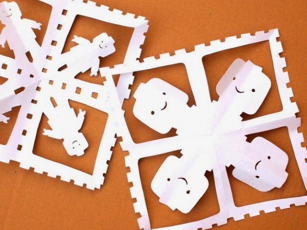Лего снежинки из бумаги