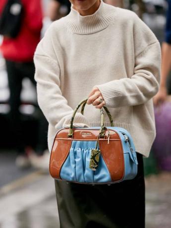 Nejlepší béžové svetry: pouliční styl na týdnu módy
