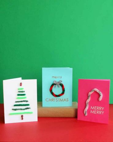 Рождественские открытки для чистки труб своими руками