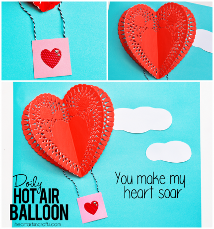 Сердце салфетка воздушный шар