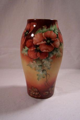 Tressemann & Vogt Limoges Poppies Vase