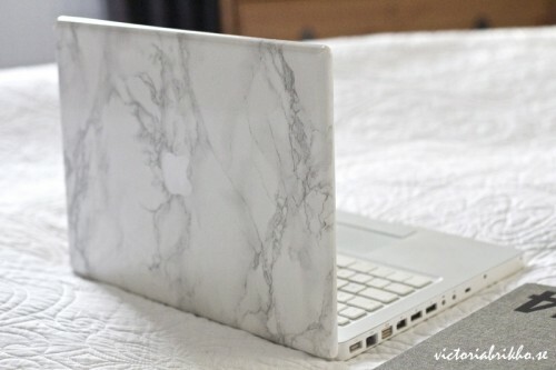 Capa para laptop de mármore 20 diy