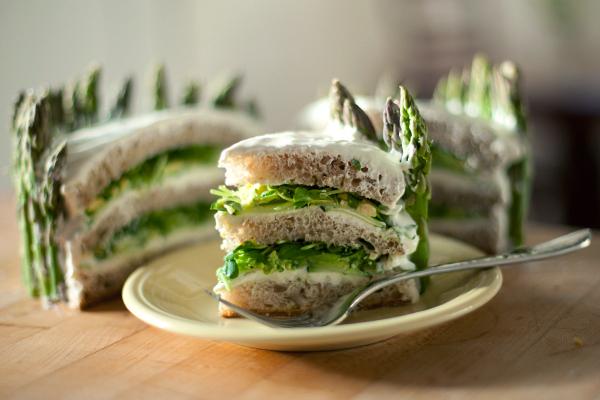 Rezept für schwedischen Sandwichkuchen mit Spargel