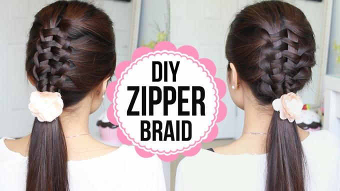 Zipper Braid Hair Tutorial