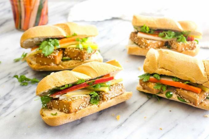 рецепт за сендвич тофу банх ми