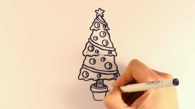 Comment dessiner une vidéo de sapin de Noël