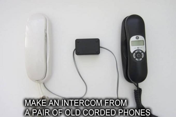 Domofon ze starych telefonów przewodowych