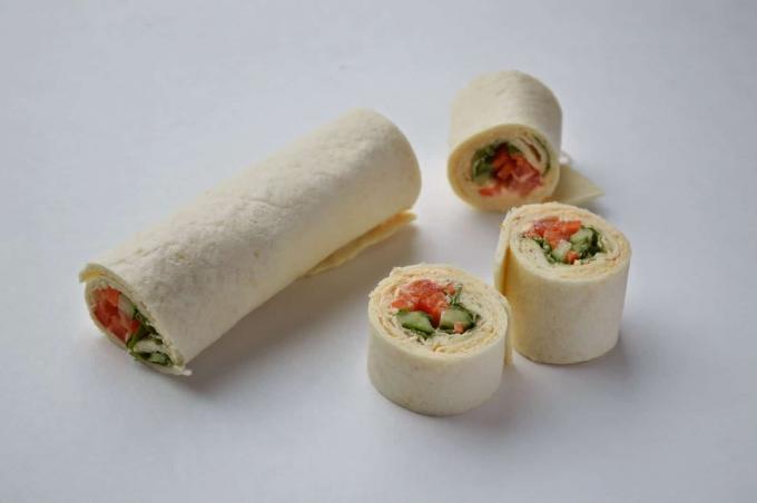 Veggie en hummus wraps