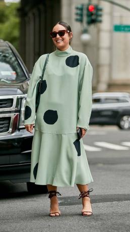 New York Fashion Week Street Style Trends 2019: Polka Dot Print Co-ord