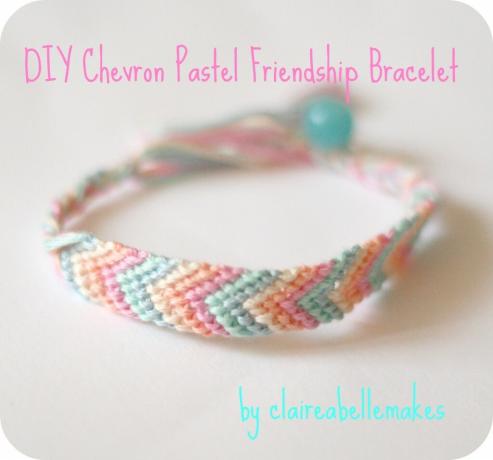 Chevron pastel vriendschap armband