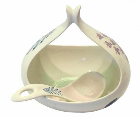 Hallcraft I (Tomorrow's Classic) Gravy Boat and Nable in Bouquet Pattern