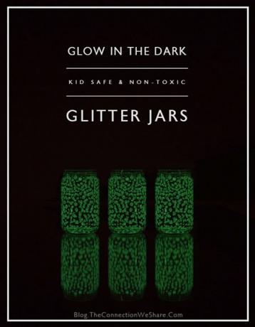 Niet-giftige glow in the dark glitterpotjes