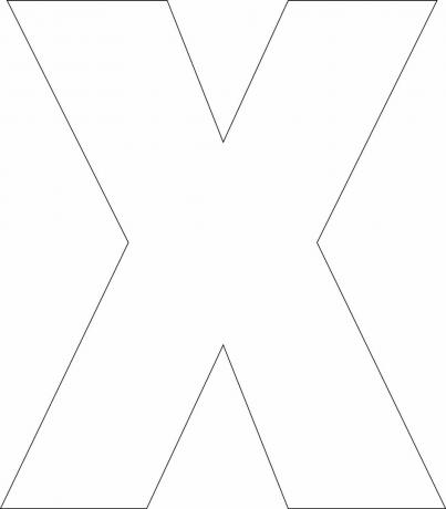 Zdarma tisknutelná šablona 'x'