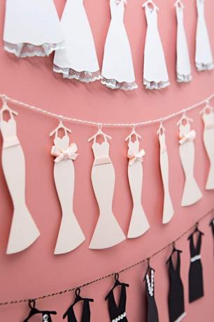 DIY cricut bröllopsklänning bunting banner