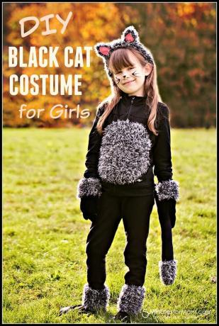 Fantasia de gato preto faça você mesmo