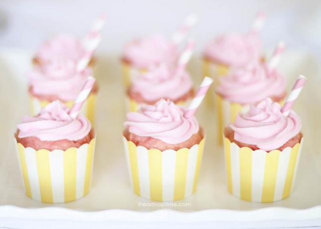 Pink limonade cupcakes