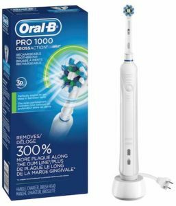 Oral-B White Pro 1000 Power genopladelig elektrisk tandbørsteE