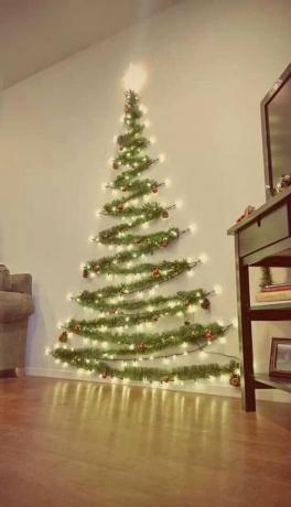 Stenska dekoracija božičnega drevesa diy