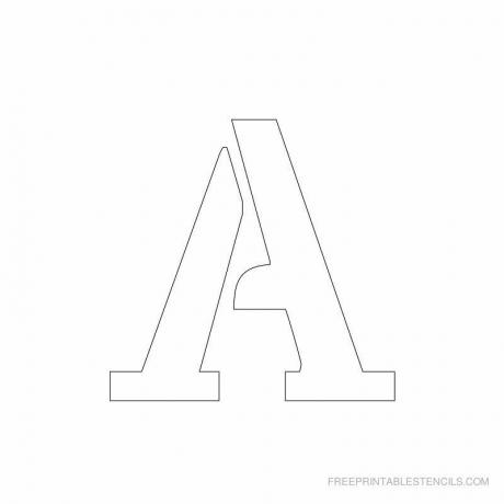 Blokové písmeno „A“ jako vzorník