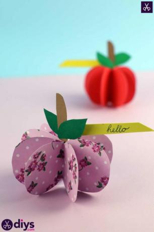 Lihtne 3D paberist õunte käsitöö lastele
