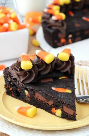 Σοκολάτα Chip Candy Corn Cake Απόκριες