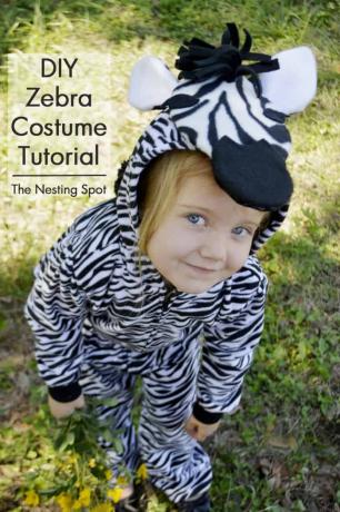 Costum de zebră DIY