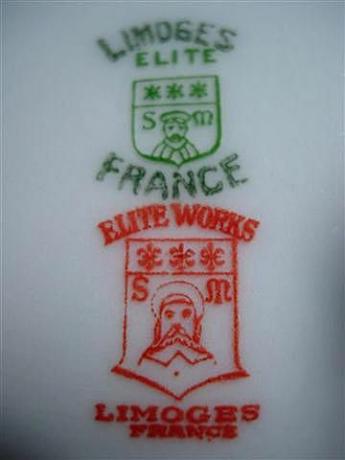 Elite Works Bawo & Dotter Red Decorating & Green White Ware Marks