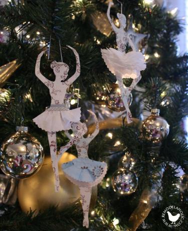 Ornamente de balerină din hârtie DIY