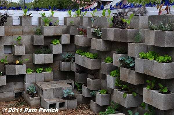 Cinder block vertikální zahrada