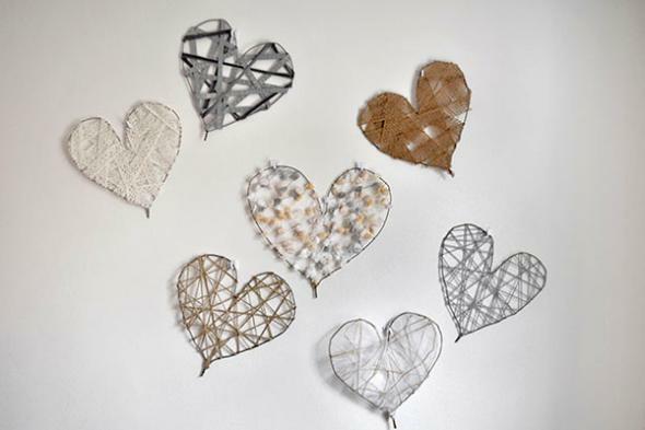 Umjetnički dekor od žičane srca