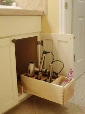 Vanity storage solutions dřevěný spotřebič box