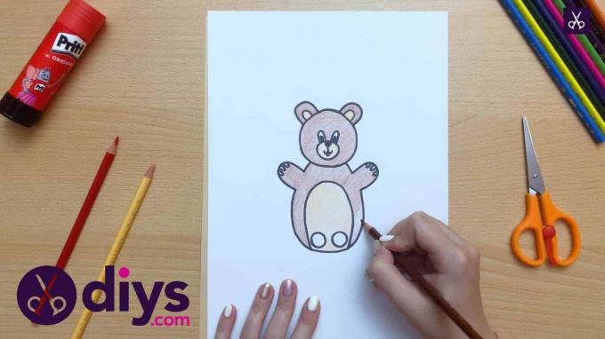 Как сделать очаровательную марионетку в виде пальца медведя добавить цвета