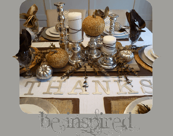 Décoration de table de Thanksgiving sur le thème métallique bricolage
