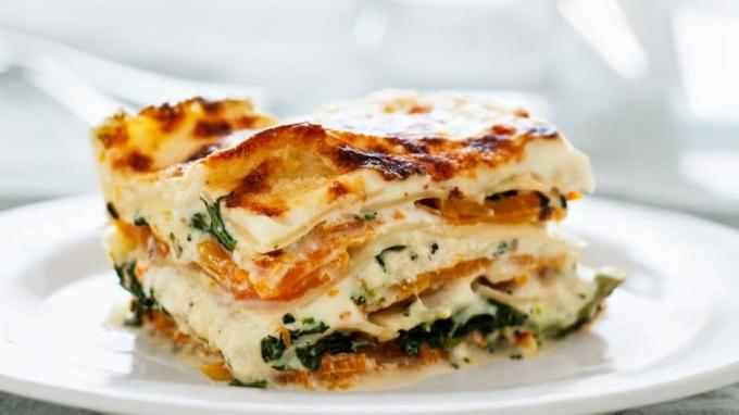 Squash a brokolice rabe lasagna