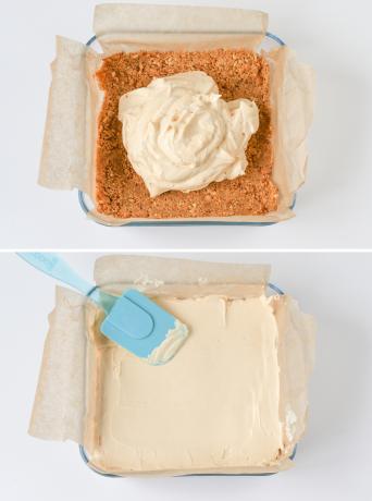 Saltet karamel Cheesecake Bites step5 collage