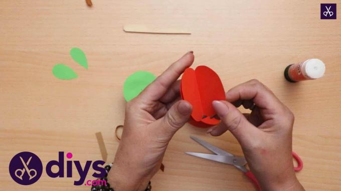 3D -papper äppeldekor för höstlim